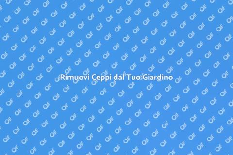 Estrazione Ceppo Giardino Facile