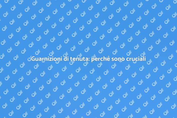 Installazione guarnizioni: perché è fondamentale