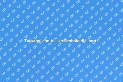 Tatuaggio con Ali: Libertà e Creatività