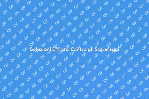 Controllo Disinfestazione Scarafaggi