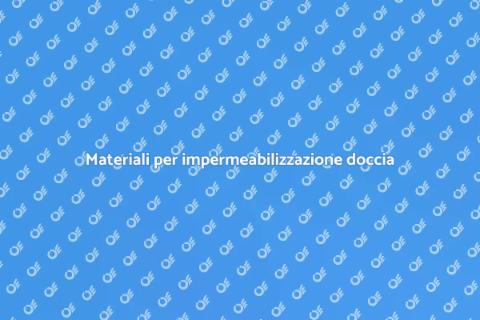 Impermeabilizzazione doccia in muratura