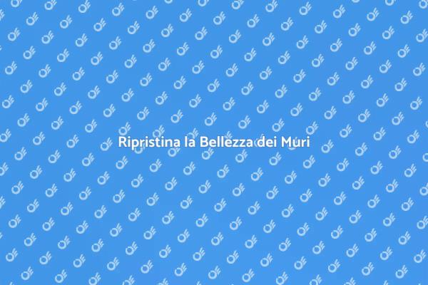 Riparazioni Muri: Ritorna alla Bellezza