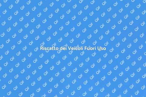 Liquidazione Veicoli Fuori Uso