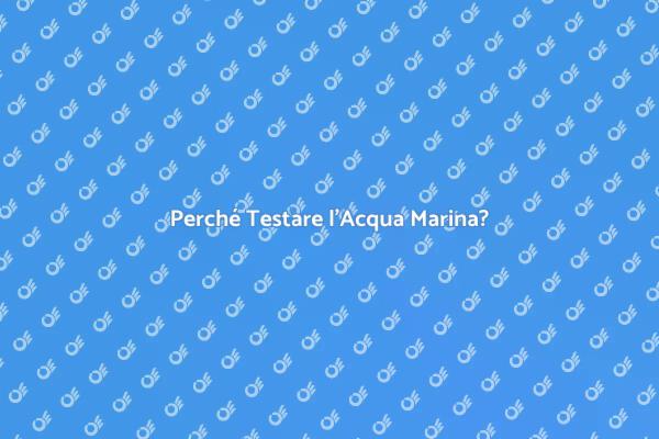 Testare l'Acqua Marina: Ecco Perché