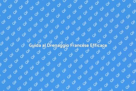 Sistema di Drenaggio Francese