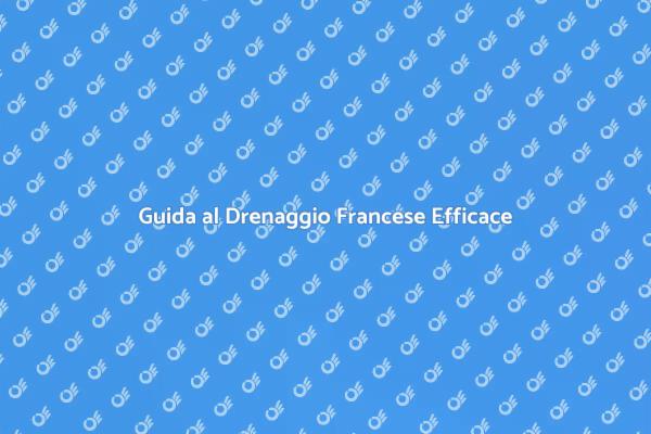 Drenaggio Francese: Proteggi la Casa