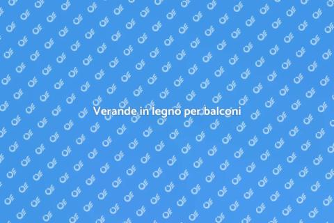 Progettazione verande per balconi