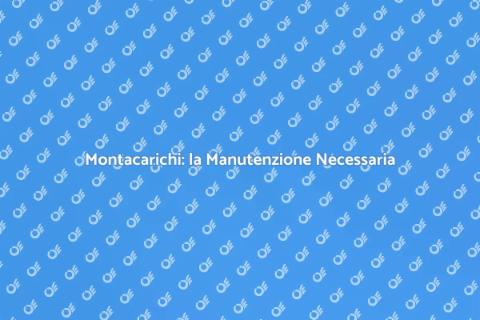 Manutenzione Montacarichi Edifici Pubblici