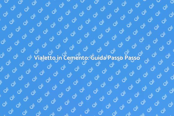 Costruisci il Tuo Vialetto in Cemento