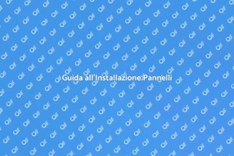 Installazione Pannelli di Supporto