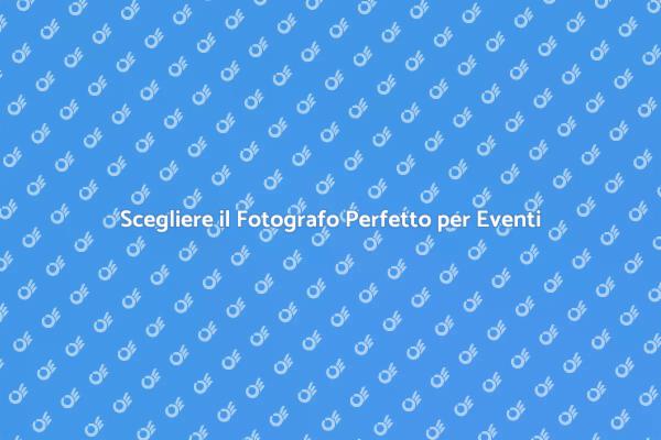 Fotografo per Eventi: Cattura Momenti Unici