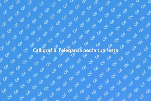 Stupisci con un calligrafo alla tua festa