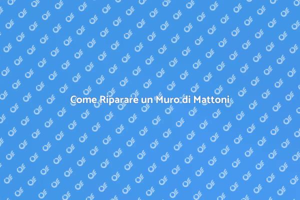 Riparazione Efficace di Muri in Mattoni