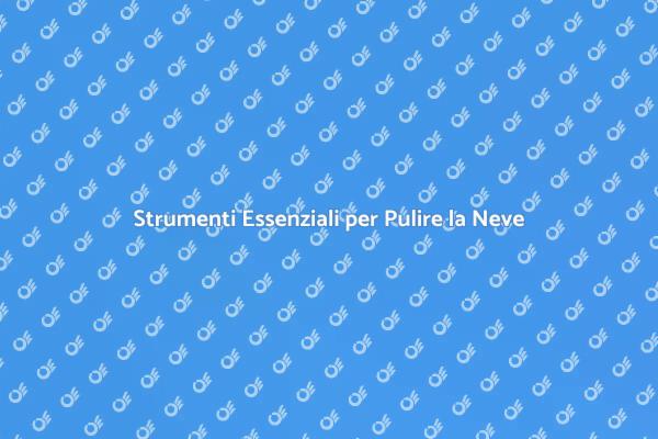 Come Affrontare la Pulizia della Neve