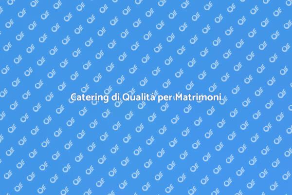 Food Beverage: Il Cuore del Matrimonio