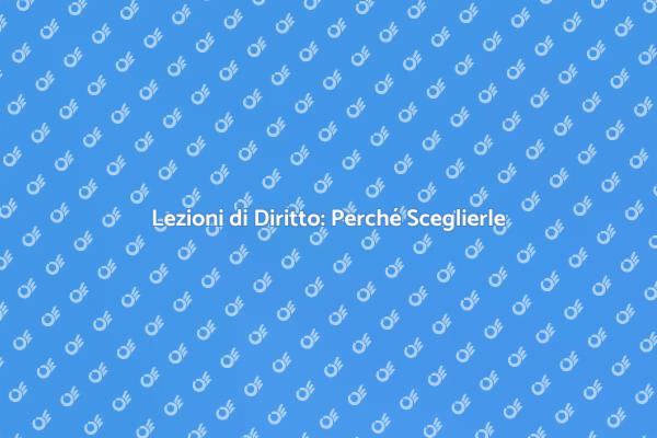 Lezioni Private di Diritto: Un Necessario Supporto