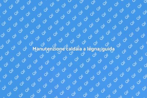 Manutenzione impianto idraulico legna