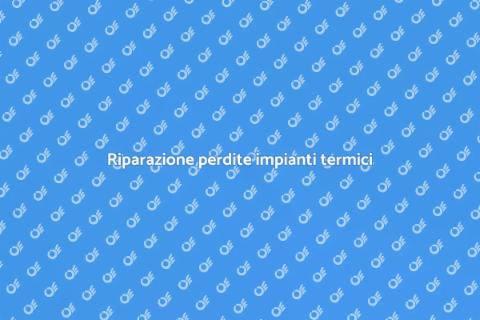 Verifica perdite termiche impianti