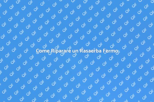 Rasaerba Fermo? Ecco Come Riattivarlo!