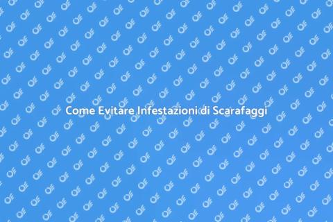 Prevenzione Infestazione Scarafaggi