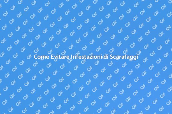 Evita Infestazioni di Scarafaggi
