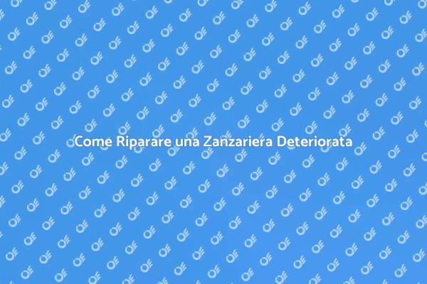 Ripara la Tua Zanzariera Deteriorata