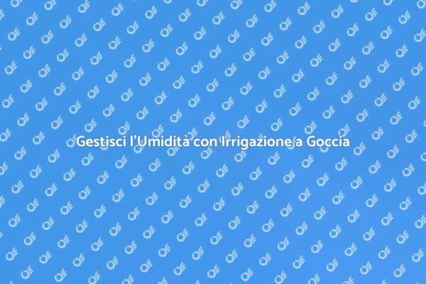 Irrigazione a Goccia: Risparmia Acqua