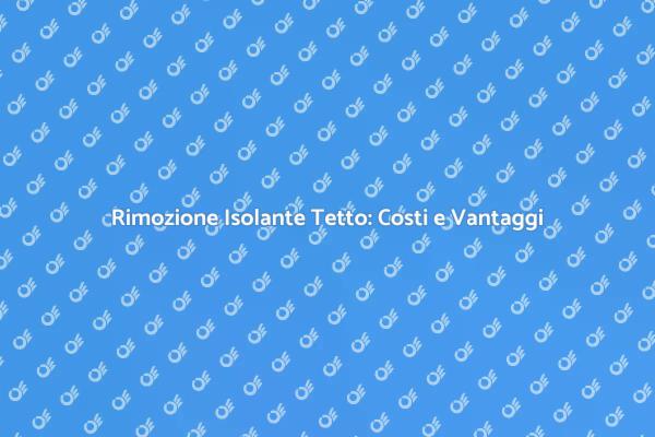Rimozione Isolante Tetto: Prezzi e Benefici