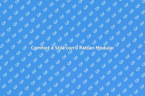 Divano Modulare in Rattan per Esterni