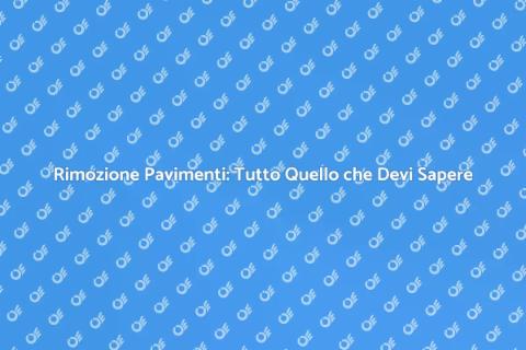 Rimuovere la Pavimentazione Facile