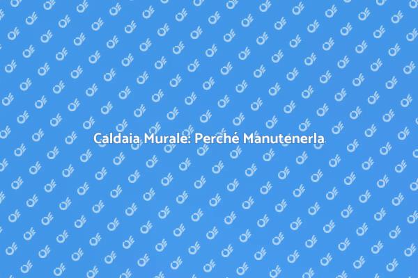 Manutenzione Caldaia: Perché È Fondamentale