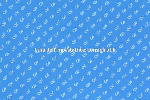 Manutenzione dell'impastatrice in cucina