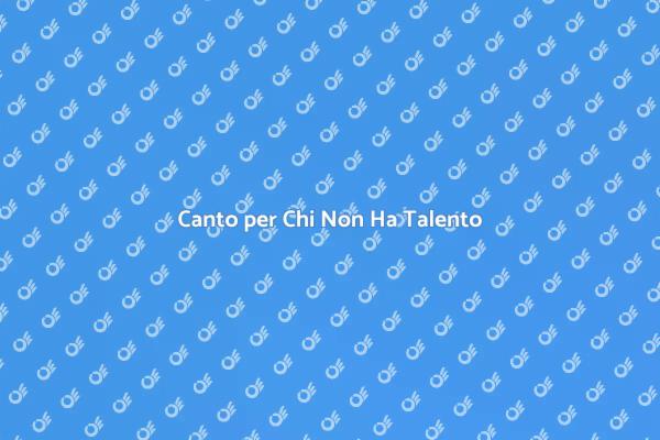 Scopri il Canto per Principianti