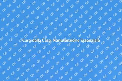 Manutenzione Domestica: Cura la Tua Casa