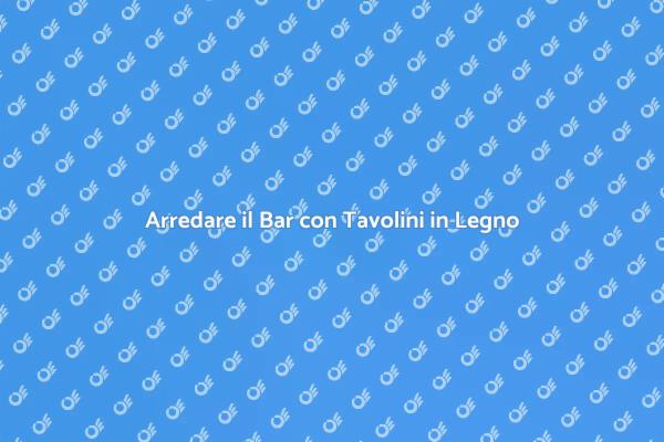 Tavolino Basso: Eleganza per il Bar