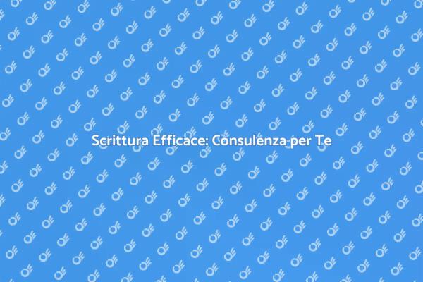 Potenzia la Tua Scrittura con Esperti