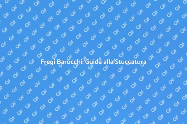 L'Arte di Stuccare Fregi Barocchi