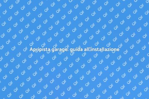 Installare apripista garage innovativo