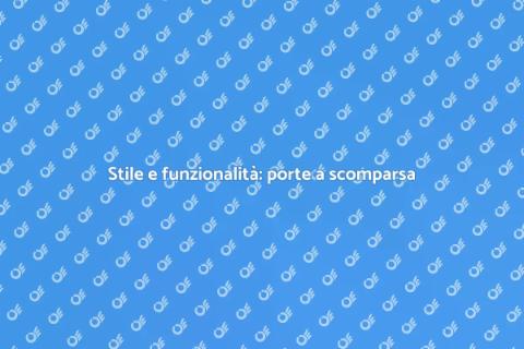 Porta a scomparsa elegante per casa