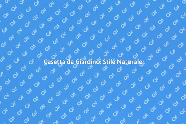 Trasforma il tuo Giardino con Stile