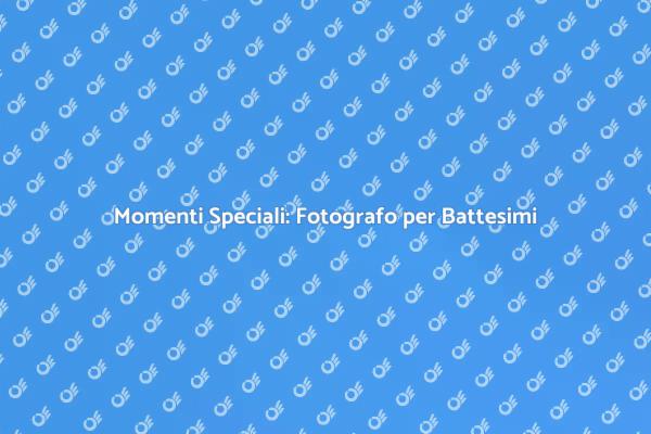 Il Tuo Fotografo per Eventi Privati