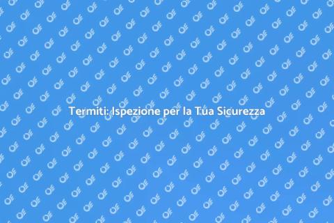 Ispezione Termiti: Proteggi la Tua Casa
