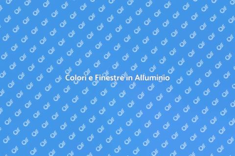 Miscelazione Colori Finestre Alluminio