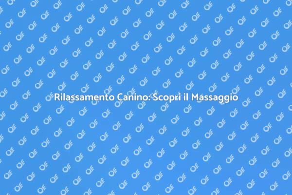Massaggio per Cani: Relax e Benessere