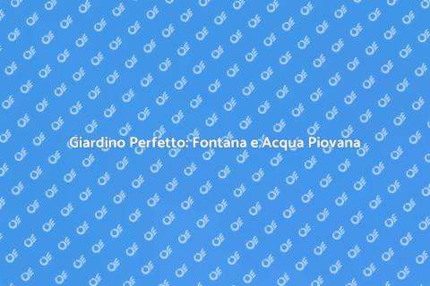 Fontana da Giardino con Recupero Acqua