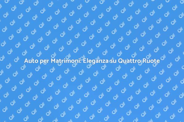 Trasporto di Classe per il Tuo Matrimonio