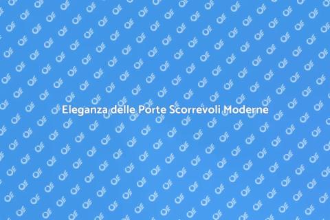 Porta Scorrevole Stile Moderno