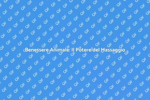 Massaggio Professionale per Animali