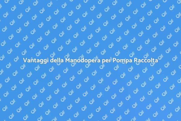 Installazione Pompa di Raccolta: Vantaggi