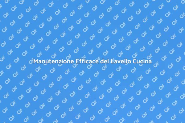 Cura e Pulizia del Lavello Cucina